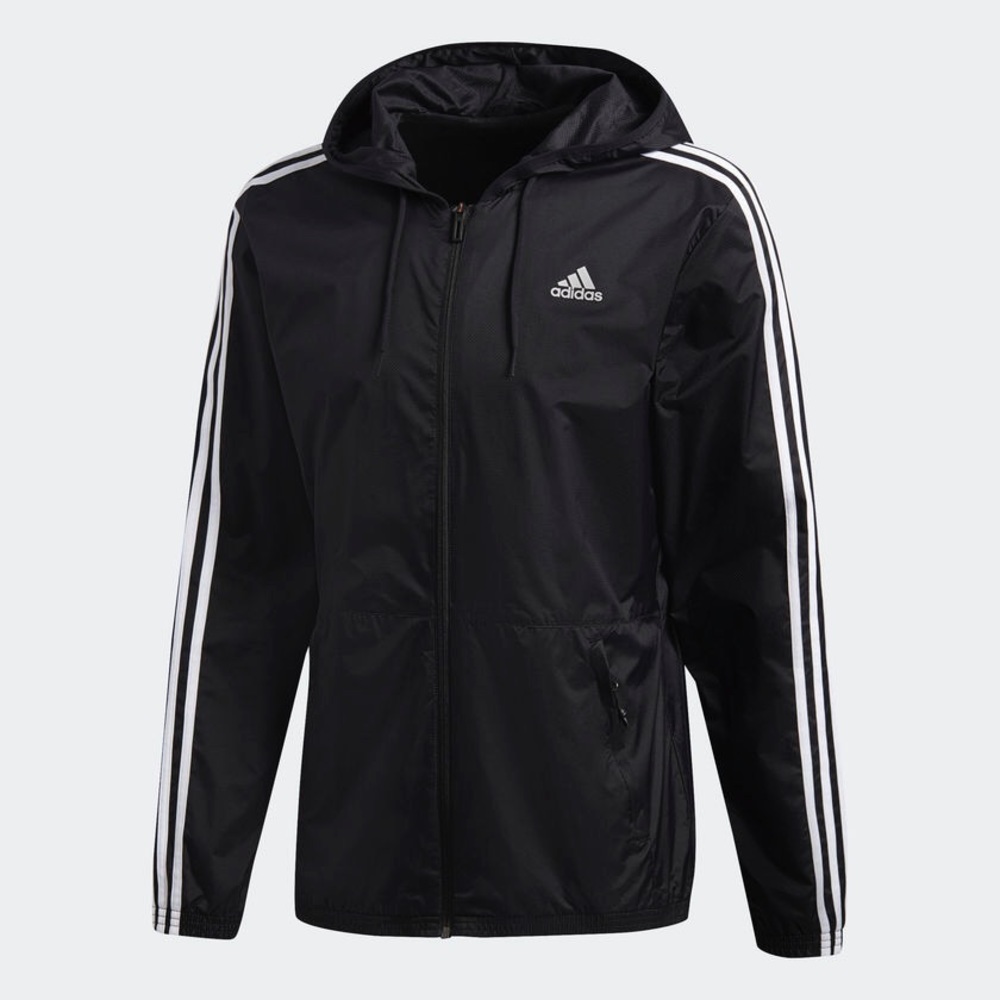 ADIDAS BLACK WINDBREAKER